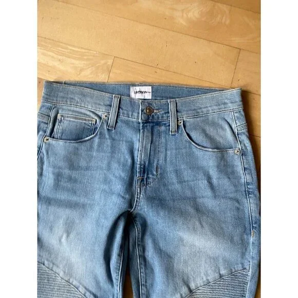 Hudson BNWOT blue Ethan biker skinny jeans moto sz 30